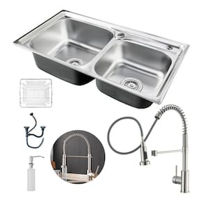 Kit Cuba Dupla Cozinha Gourmet Aço Inox E Torneira Flexível