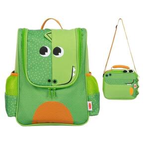 Kit Mochila Com Lancheira Tiny Love Infantil Safari Croco