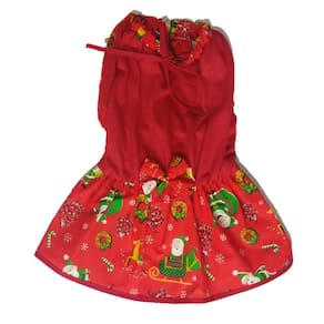 Vestido De Natal Para Cachorro Saia Vermelha - Tamanho G