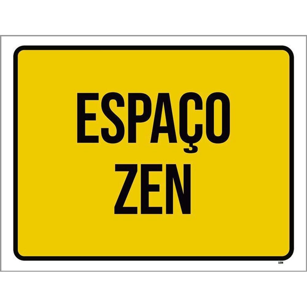 Placa Sinalização - Ambiente Espaço Zen 36X46
