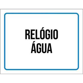 Placa Ambiente Sinalização Setor Relógio Água 36X46
