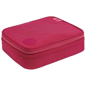 Estojo Box Académie Nylon Escolar Com Divisória Elástico