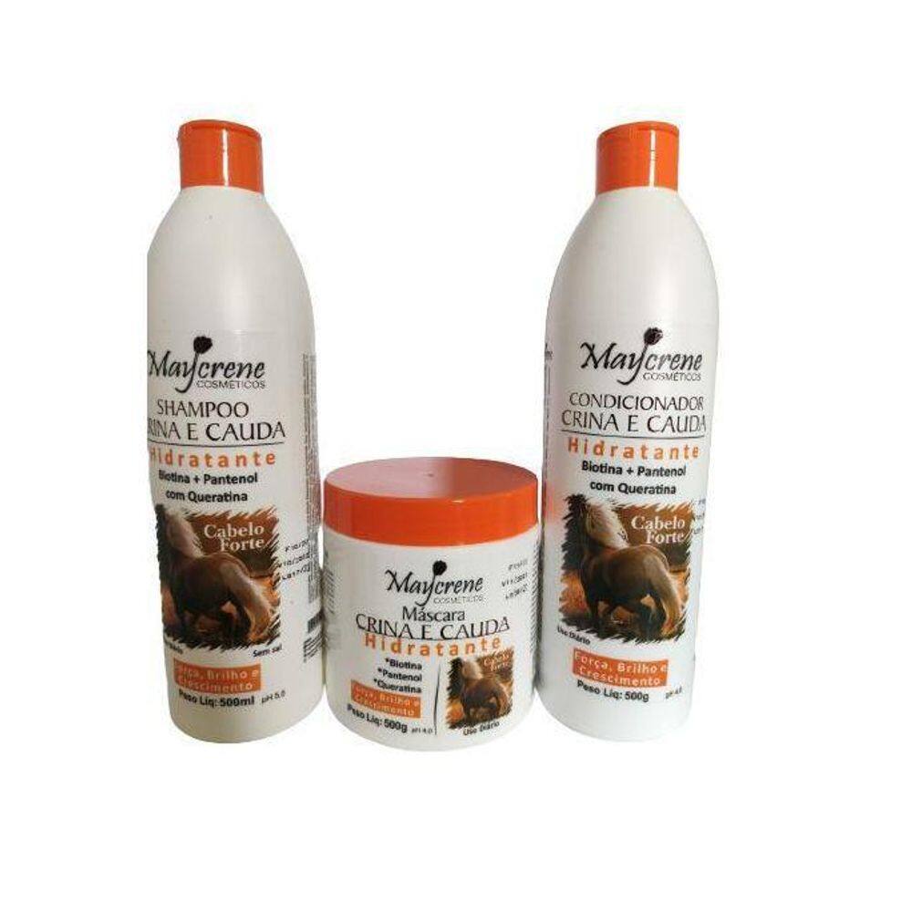 Kit Crina E Cauda Cabelo Forte Maycrene 500G