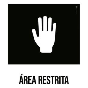 Kit 3 Placas Desenho - Área Restrita