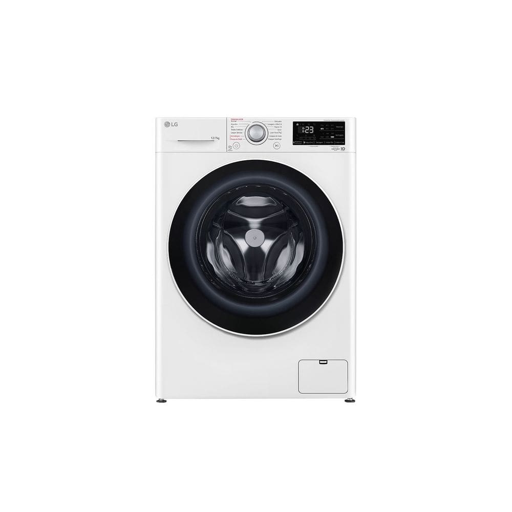 Lava e Seca Smart LG VC4 12kg 127v C/ Inteligência Artificial AIDD Painel Touch Branca.