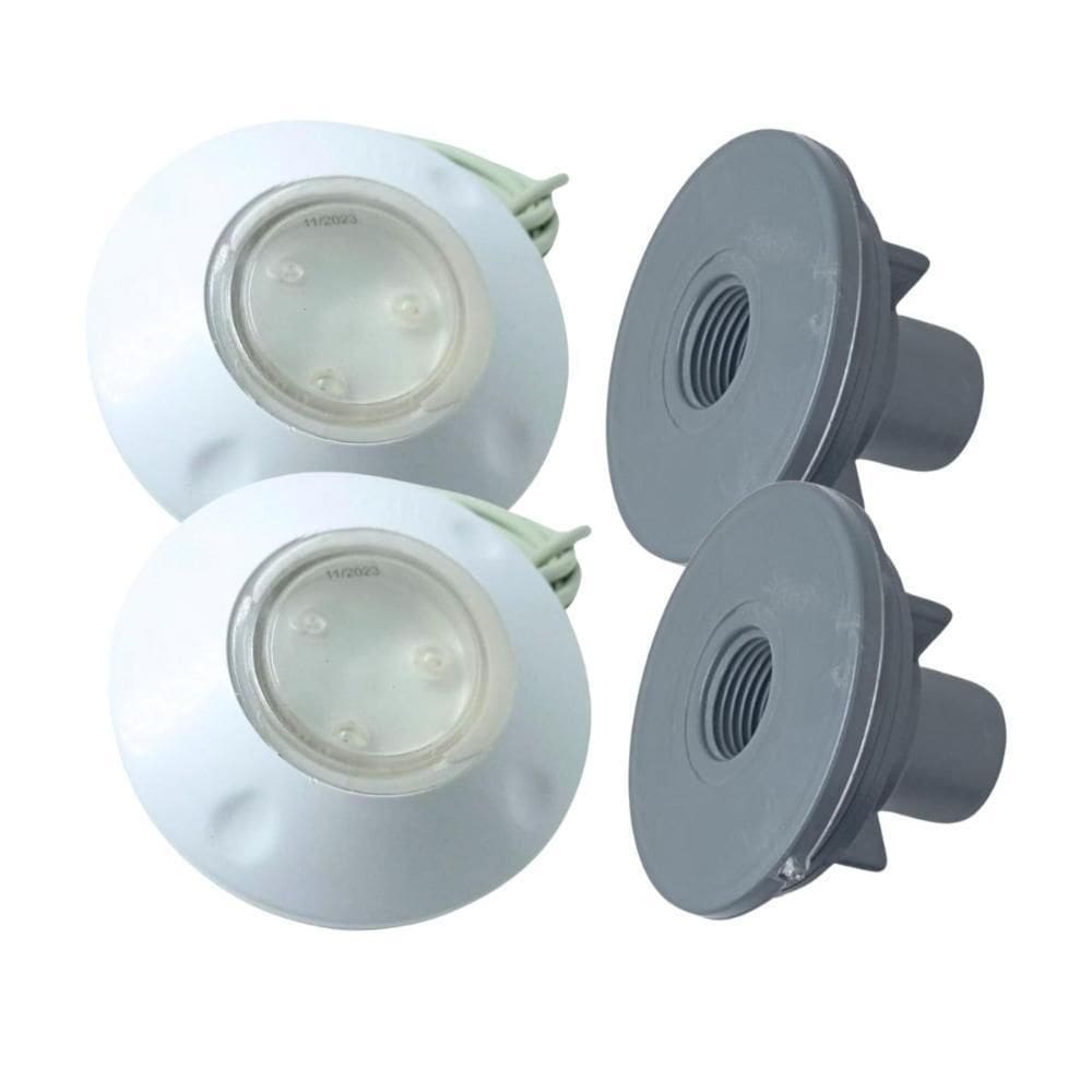 Kit 2 - Refletor Iluminação Led Piscina De Fibra 9W Rgb