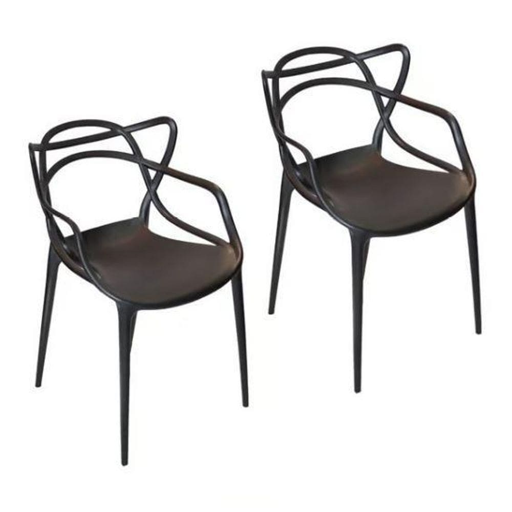 Conjunto Com 2 Cadeiras Allegra Preta