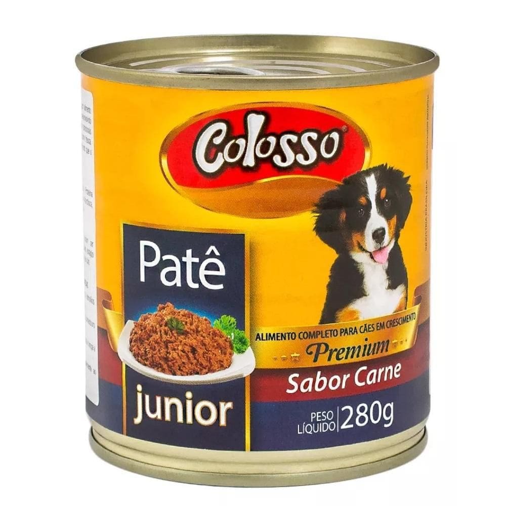 Patê Colosso Em Lata Cães Porte Pequeno 280G Sabor Carne