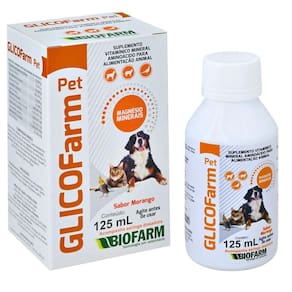 Glicofarm Pet Suplemento Sabor Morango 125Ml - Biofarm
