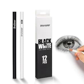Kit 12 Lapis Pintura Profissional Base De Oleo Preto Branc