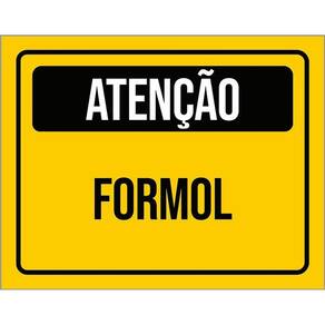 Placa De Sinalização - Atenção Cuidado Formol 36X46