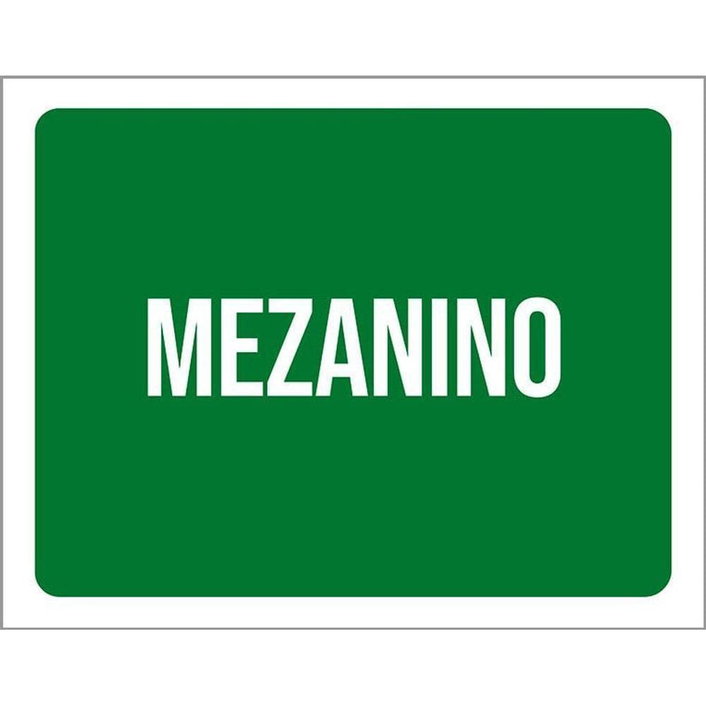 Placa Sinalização Ambiente Mezanino 36X46