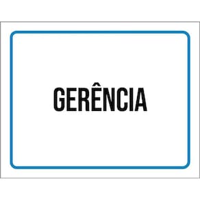 Placa Ambiente Sinalização Setor Gerência 36X46