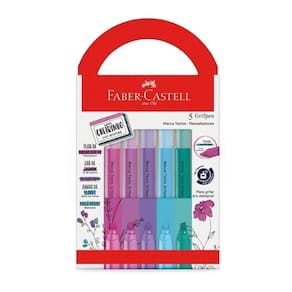 Caneta Marca Texto Com Aroma Chá E Flores 5Und Faber Castell