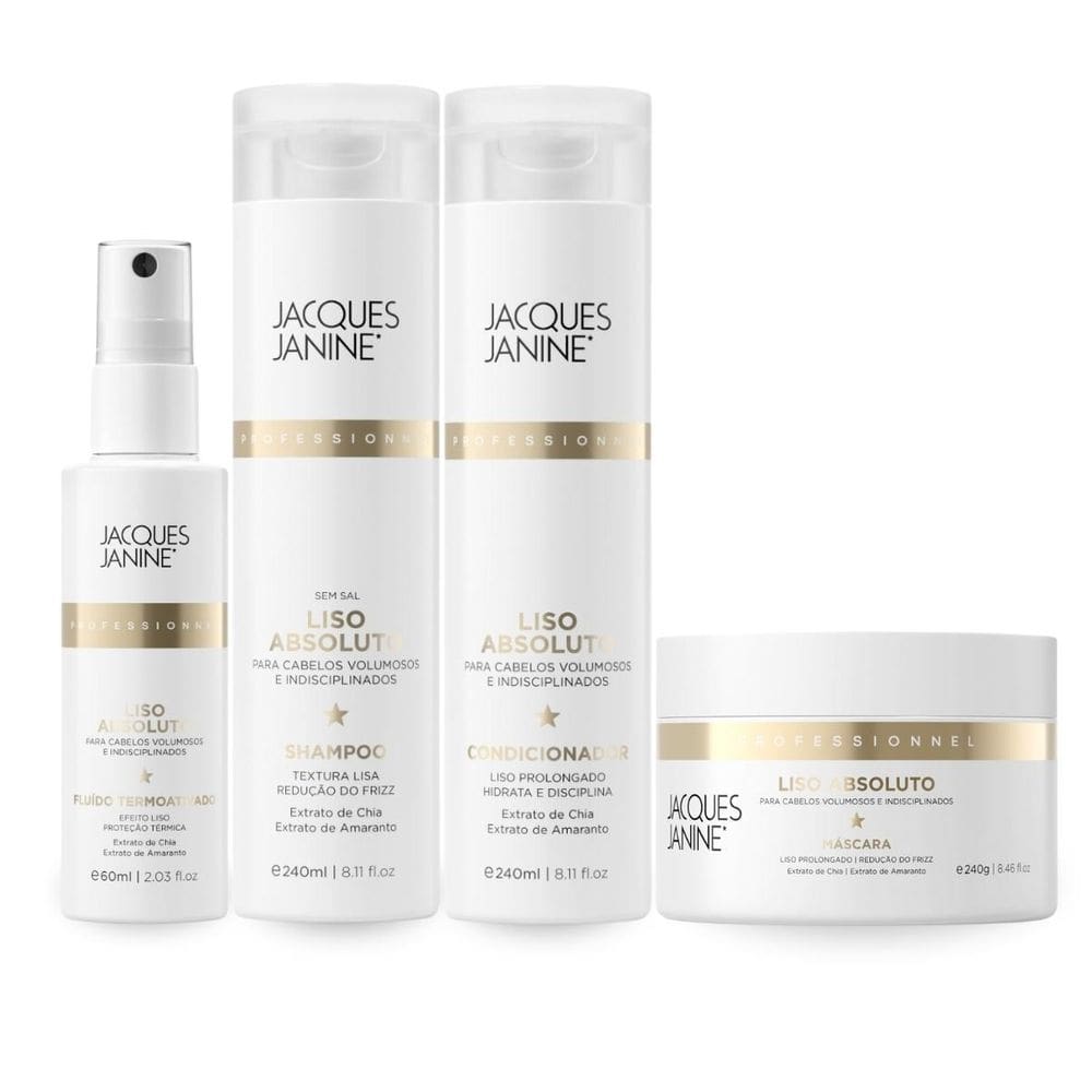 Kit Shampoo + Condicionador + Máscara + Fluído Liso Absoluto