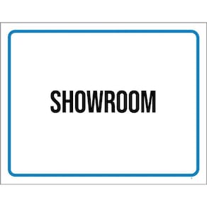 Placa Ambiente Sinalização - Showroom 36X46