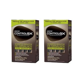 Shampoo Grecin Control Gx Redutor De Grisalhos 118Ml-Kit 2Un