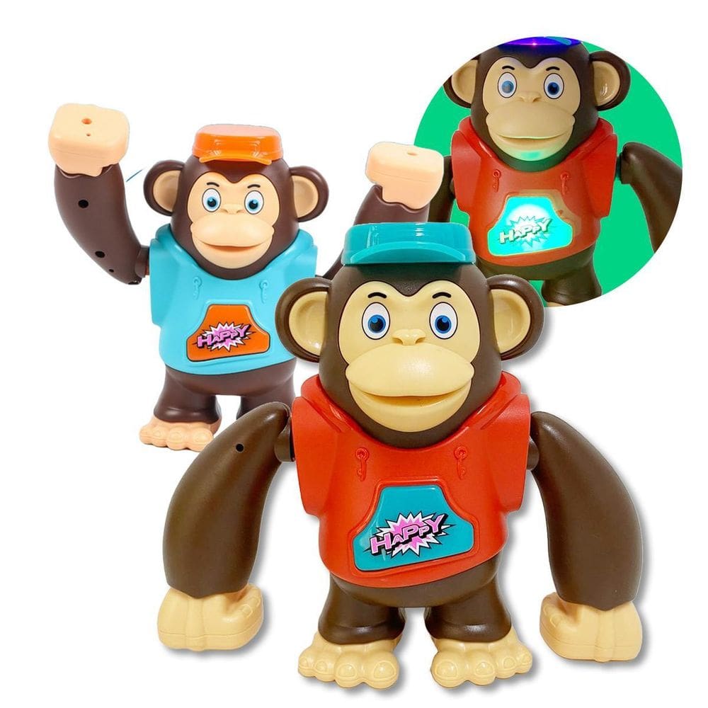 Brinquedo Musical Macaco Dançante Com Som Luz E Movimento