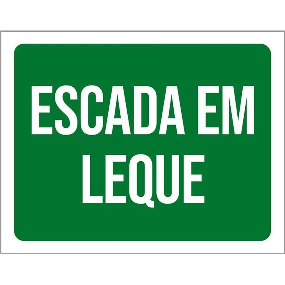 Kit 3 Placas Sinalização Escada Em Leque