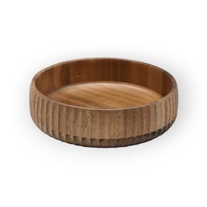Bowl Canelado Grande De Acacia Natural Oikos