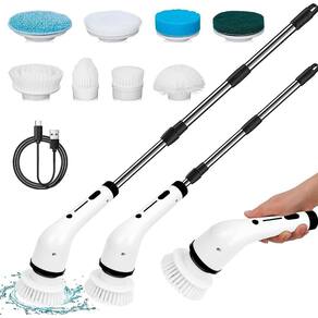 Esfregão Elétrico S/Fio Giratório 360 Limpeza Chão E