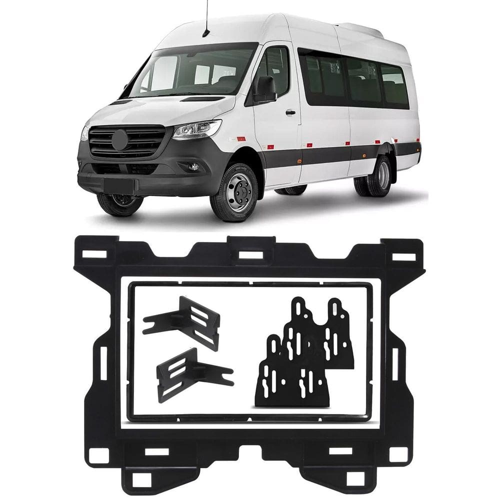 Moldura De Painel 2 Din 7 Polegadas Mercedes Benz Sprinter 2020 Em Diante