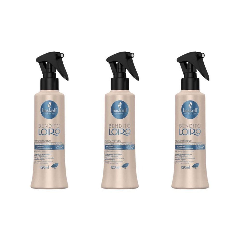 Fluido Haskell Bendito Loiro 120Ml - Kit Com 3Un