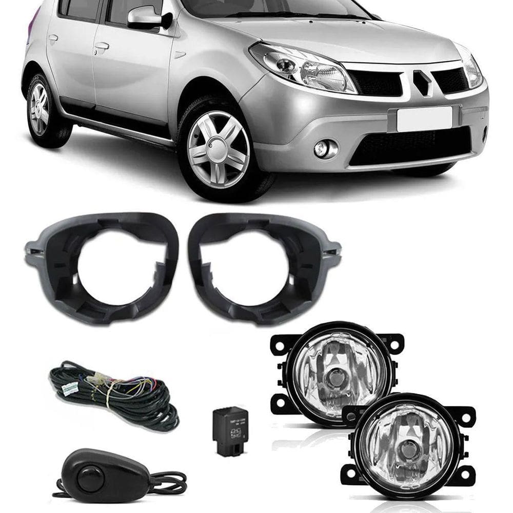 Kit Farol De Milha Neblina Renault Sandero 2007/2011
