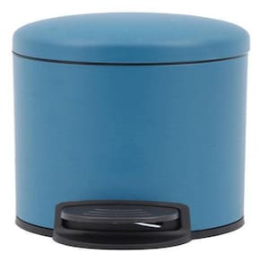 Lixeira De Piso 3 Litros Aço 28X16X16Cm Azul - Banheiro