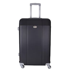 Mala de Viagem Grande Continental em Abs, Cadeado Embutido, Rodas Giro 360 Ika - Preta, G