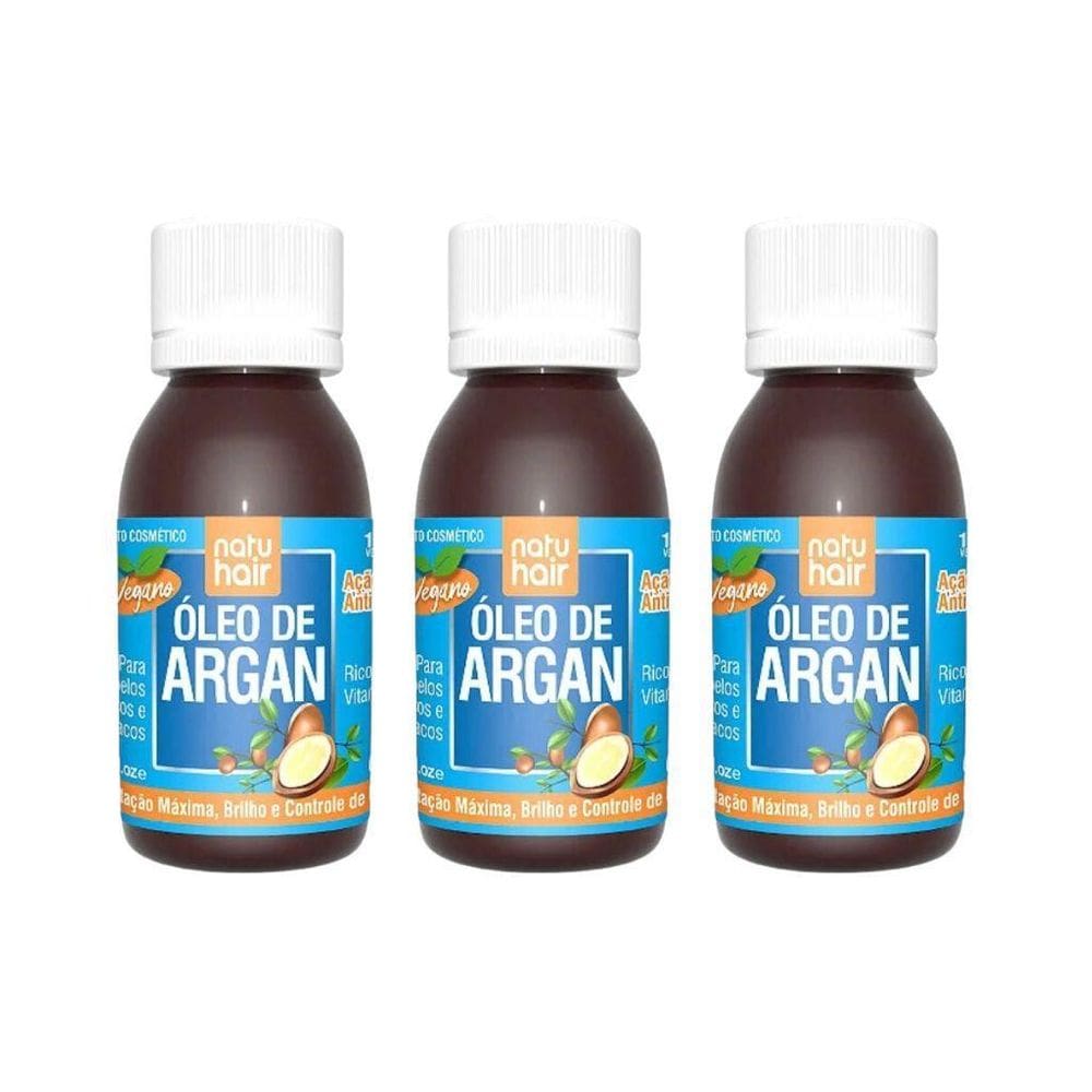 Oleo Capilar Natuhair 60Ml Argan - Kit Com 3Un