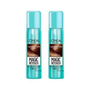 Coloraçao Loreal Magic Retouch 75Ml Spray Castanho Claro-2Un