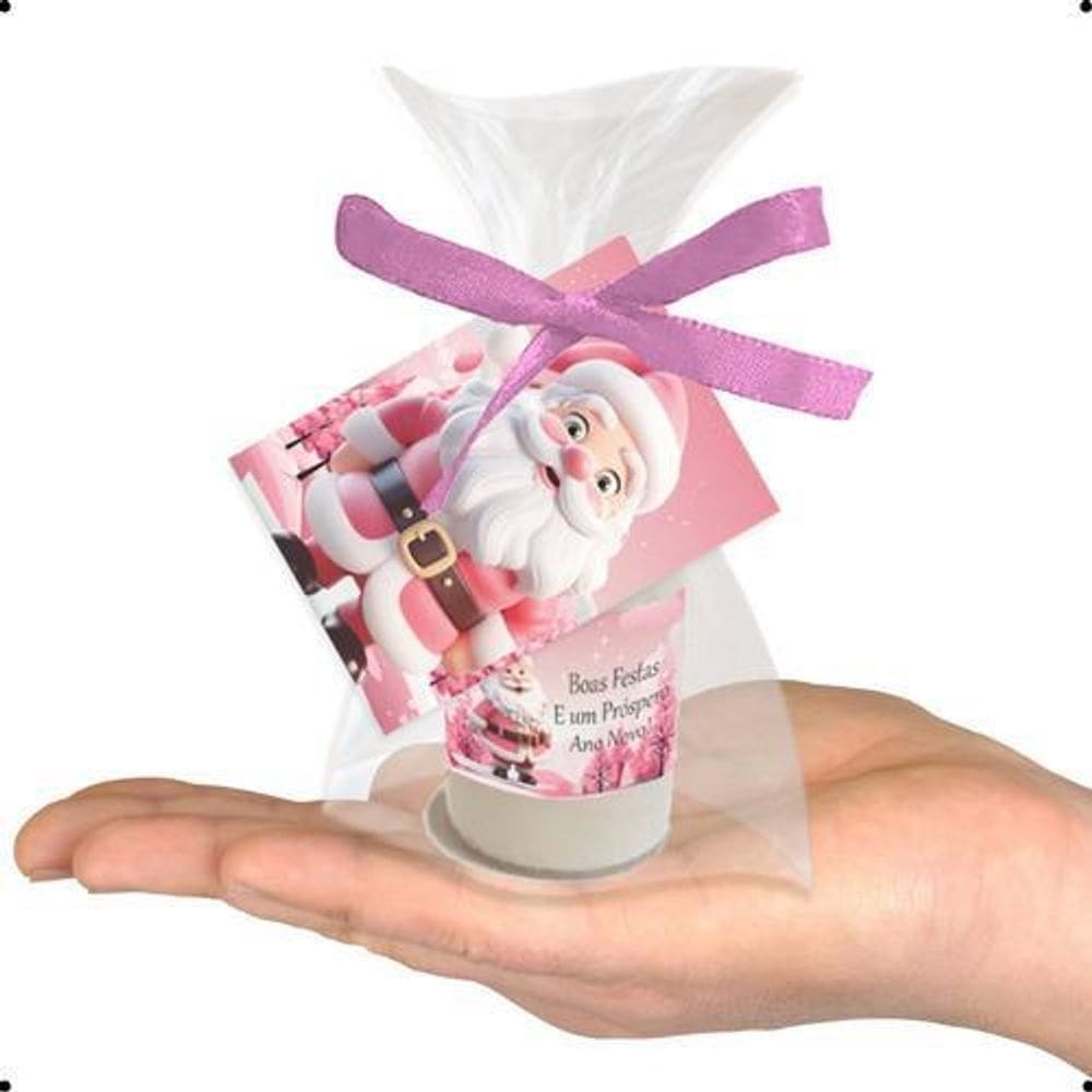 40 Kit Lembrancinha Natal Rosa Mini Hidratante Nalinos