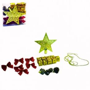 Kit 20 Pendentes Vermelho Ponteira Enfeite Natal Decoração