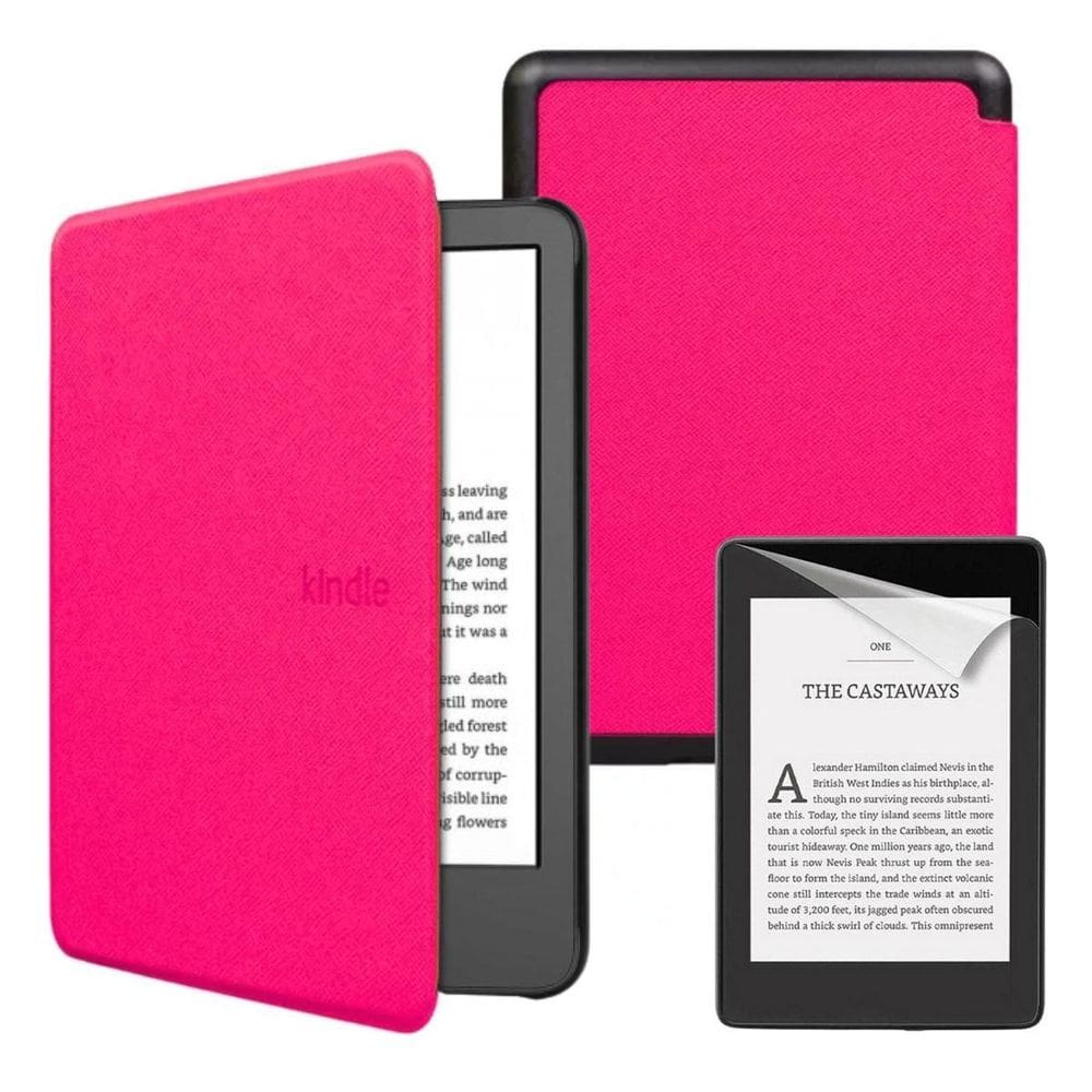 Case Auto Sleep Couro Para Kindle 12 6.0 Rs23Cv + Película