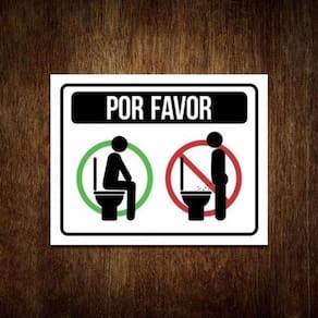 Placa Como Usar O Banheiro Por Favor Aviso 36X46