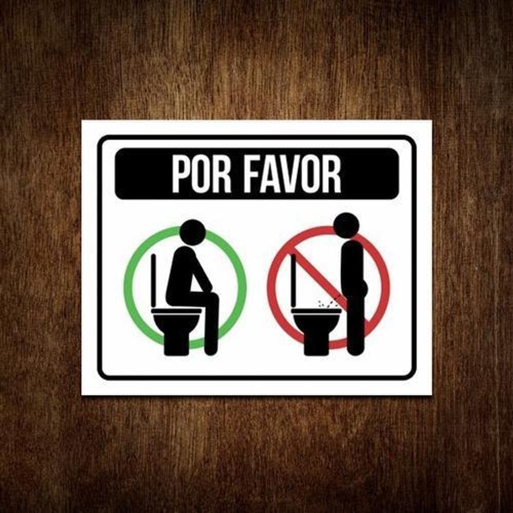Placa Como Usar O Banheiro Por Favor Aviso 36X46