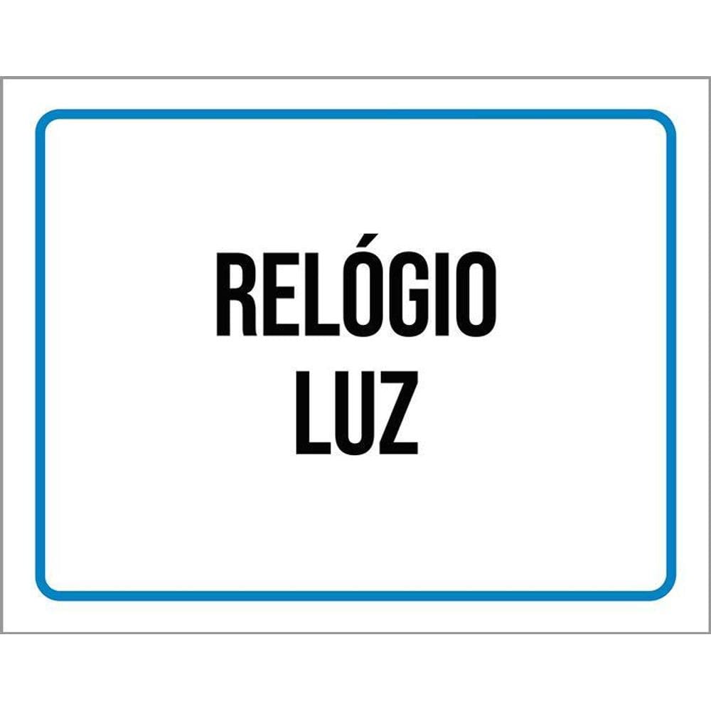 Placa Ambiente Sinalização Setor Relógio Luz 36X46