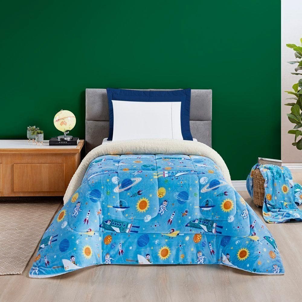 Coberdrom Bouti Kids Solteiro 01 Peça - Astronauta