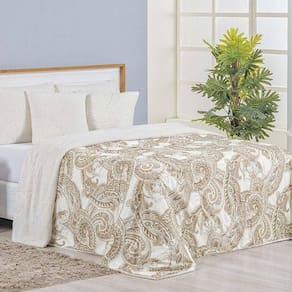 Cobertor Queen Top Line Estampado Hipercal/sherpa 1 Peça - Malaga