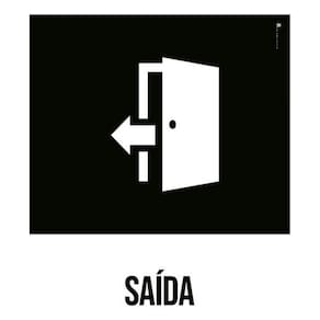Kit 3 Placas Desenho - Saída