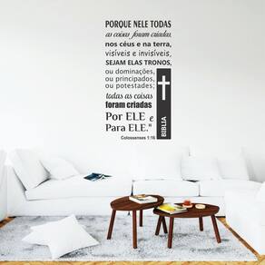 Adesivo De Parede Versículo Colossenses Frases Biblicas