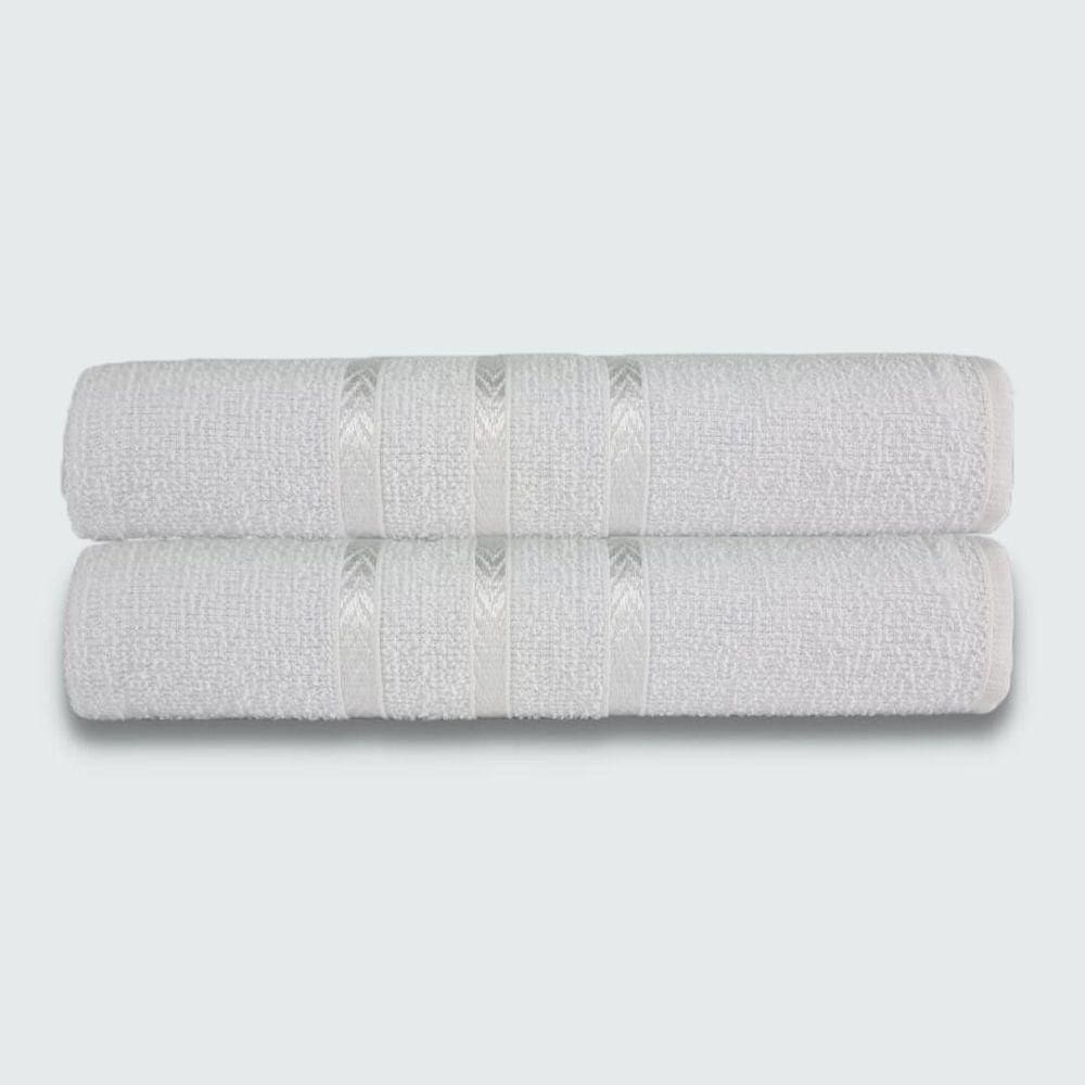 Toalhas P/ Secar Pet 2 Peças Beka 70x125 Cm 100% Algodão Branco