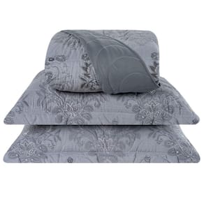 Cobre Leito Queen Colori Dupla Face 200 Fios Estampado 3 Peças - Arabesco Grafite