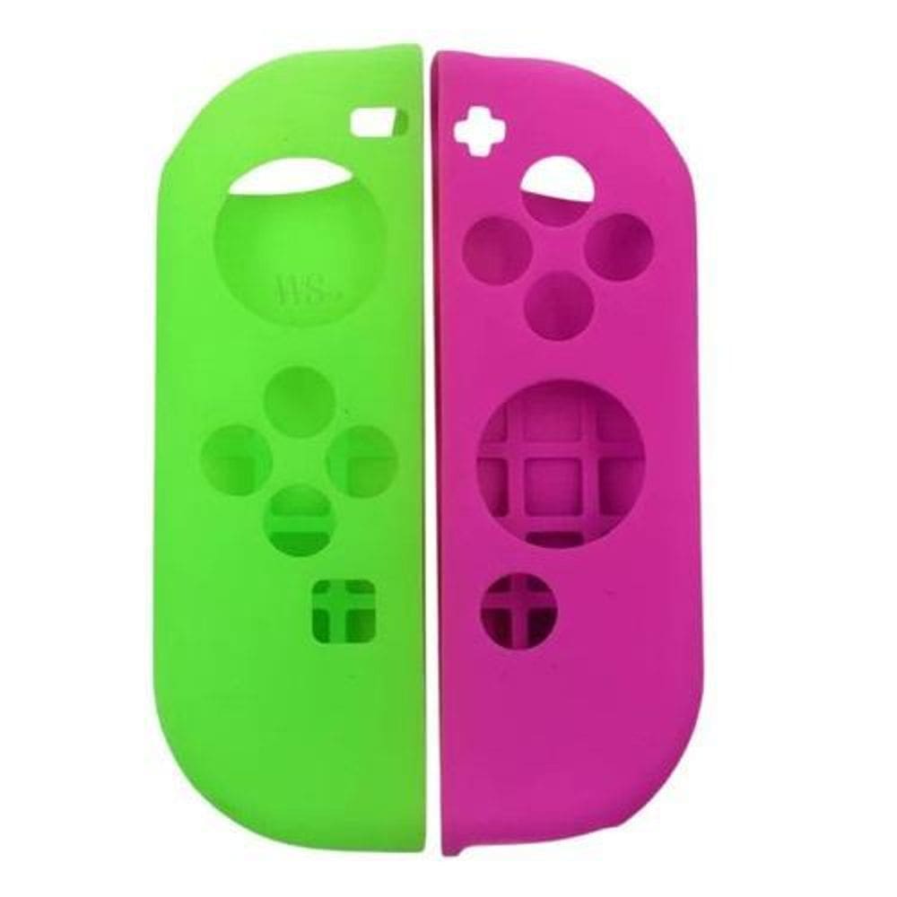 Par Capa De Silicone Para Joy Con Verde E Rosa Switch