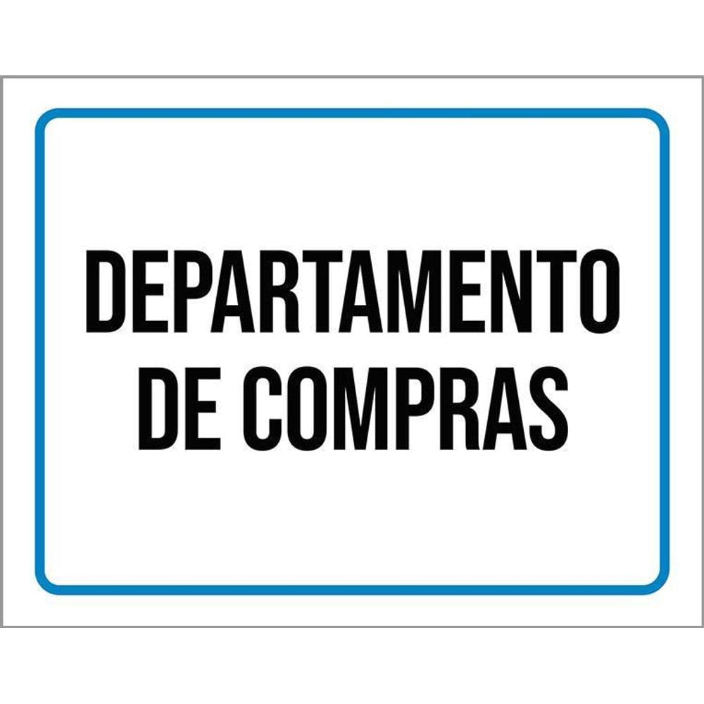 Kit 3 Placas Ambiente Sinalização Departamento Compras