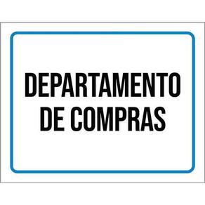 Kit 3 Placas Ambiente Sinalização Departamento Compras