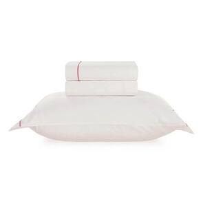 Jogo Cama Solteiro 180 Fios Royale - Karsten Branco / Rose