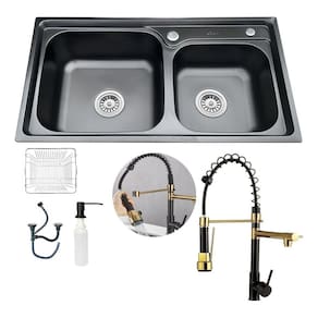 Kit Cuba Pia Cozinha Gourmet Dupla E Torneira 2 Saídas