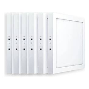 Kit 6 Painéis Plafon 18W Sobrepor 22X22Cm Luz Branca